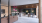 Stylish space with soft seating, two banquet tables, table for six and high top seating options.